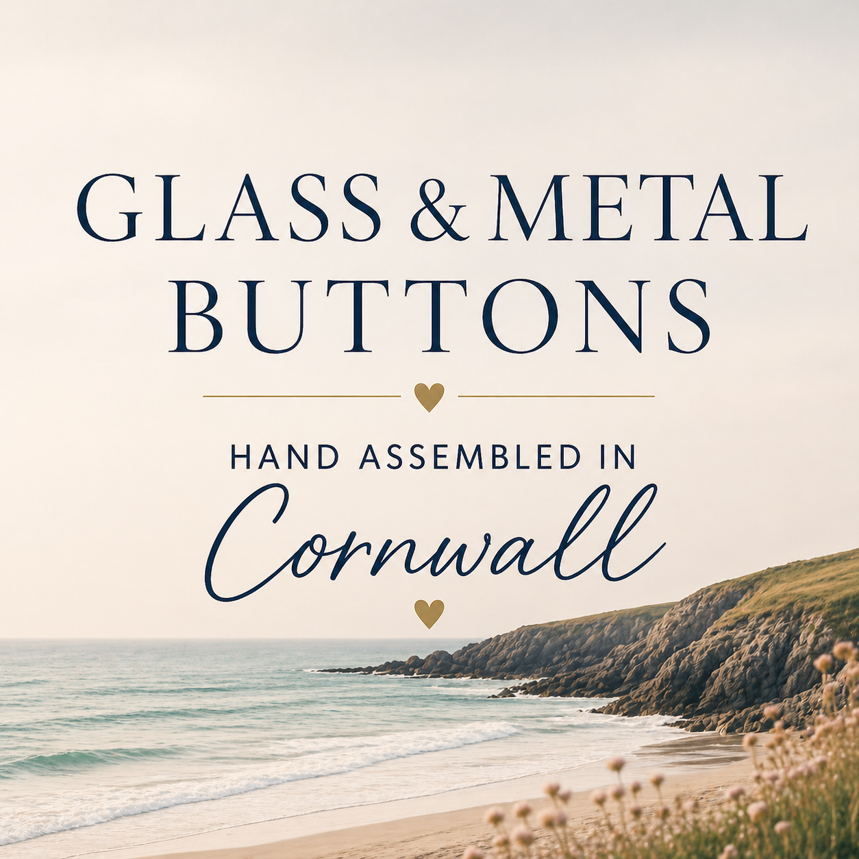 Cat Face Glass & Metal Button – 22mm – Sold Individually
