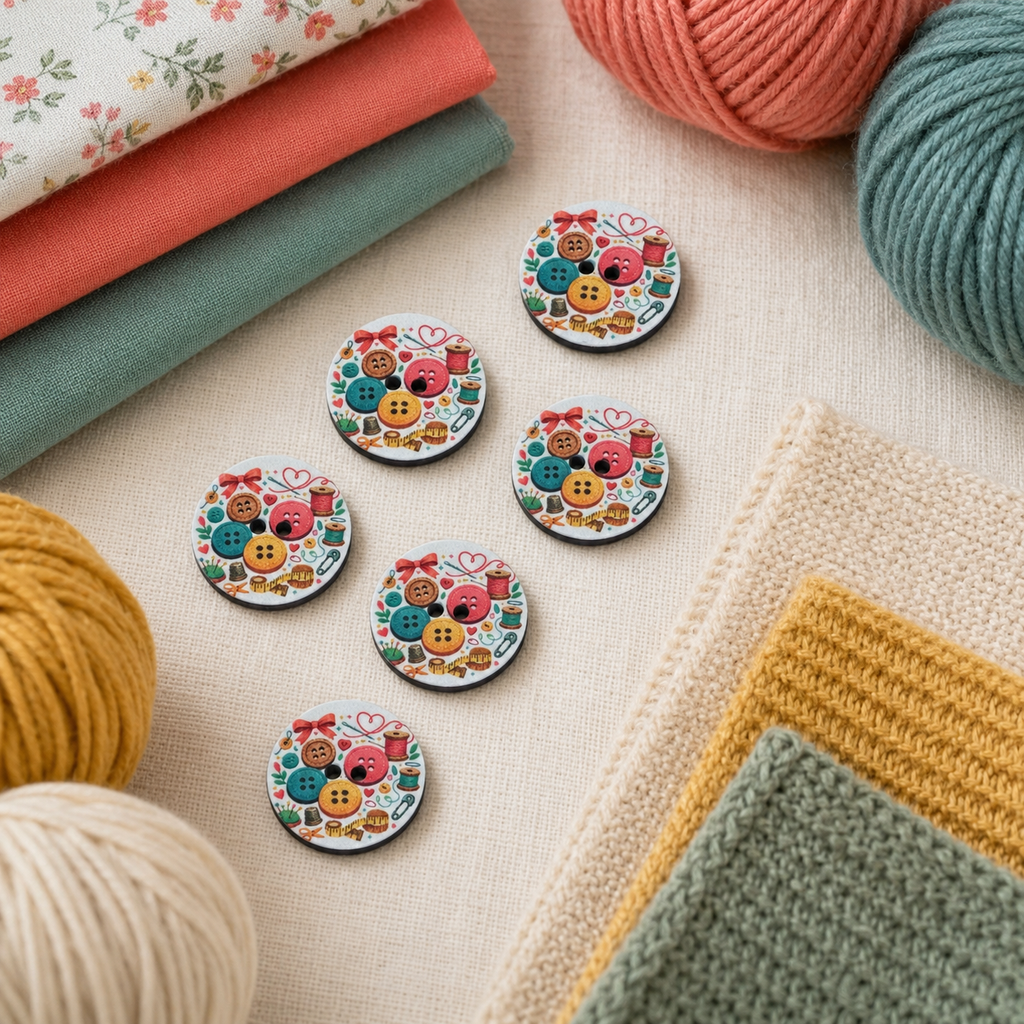 Sewing-Themed Button – 23mm