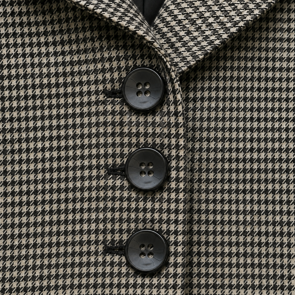 Large Black Four-Hole Button – 32mm