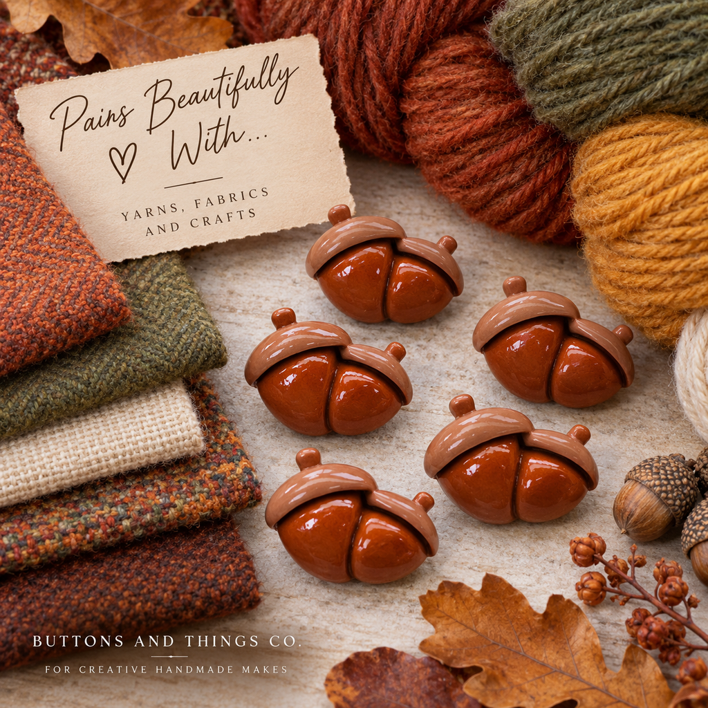 29mm Acorn Button – Woodland Design