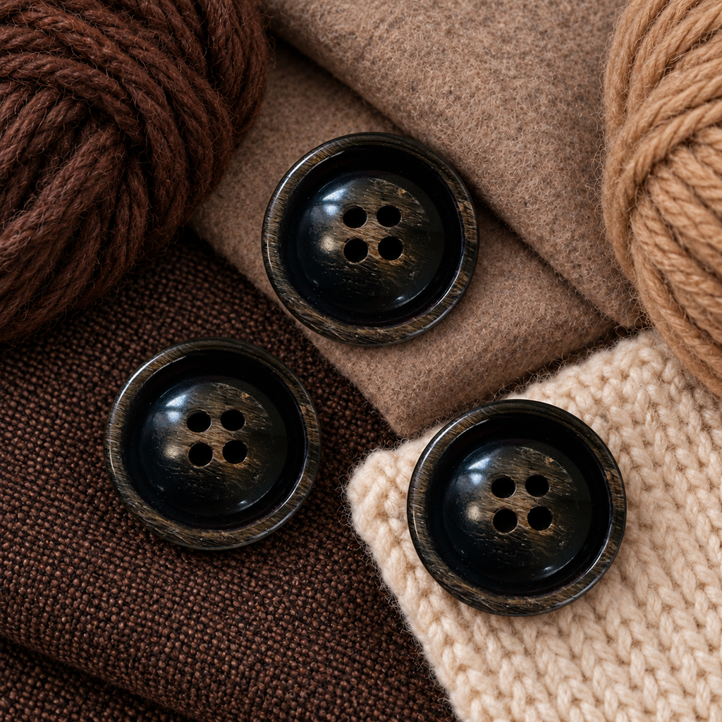 34mm Deep Brown Ombre Italian Coat Button – Sold Individually