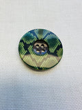 Green Snakeskin Print Buttons – 35mm