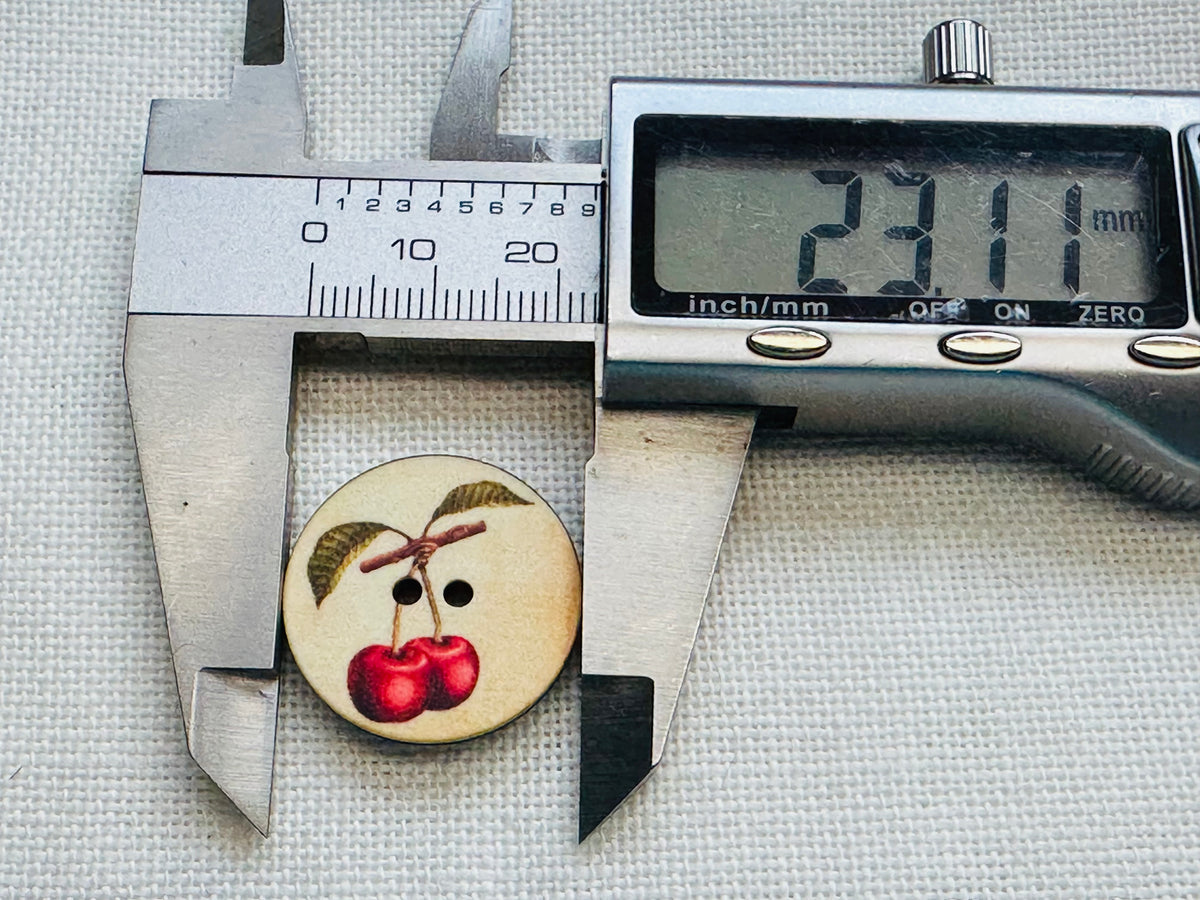 Cherry Design Button – 23mm