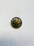 Floral Metal Button 23mm – Antique Gold Tone, Sold Individually