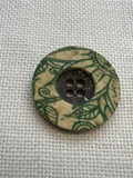Green Leaf Pattern Button – 23mm