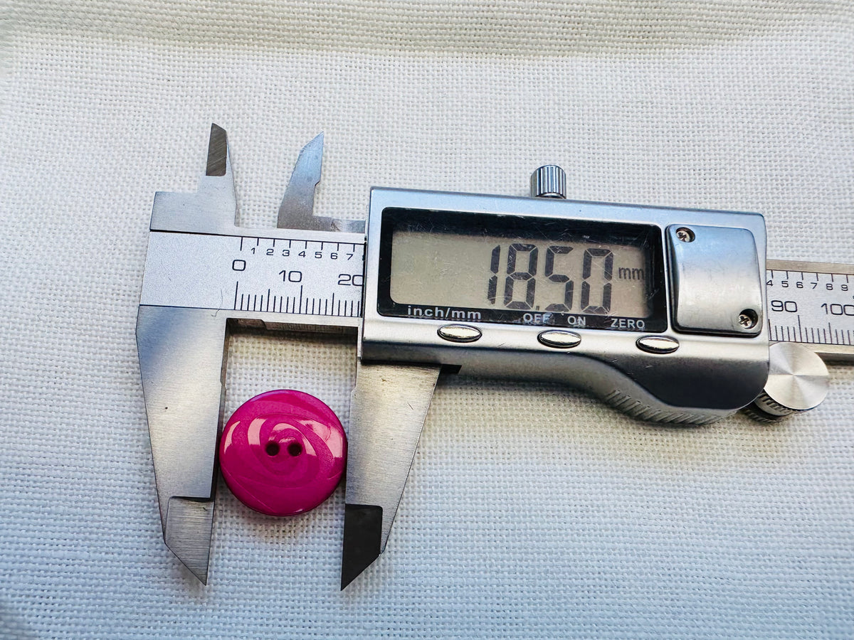 19mm Pink Swirl Button by Dill – Sold Individually
