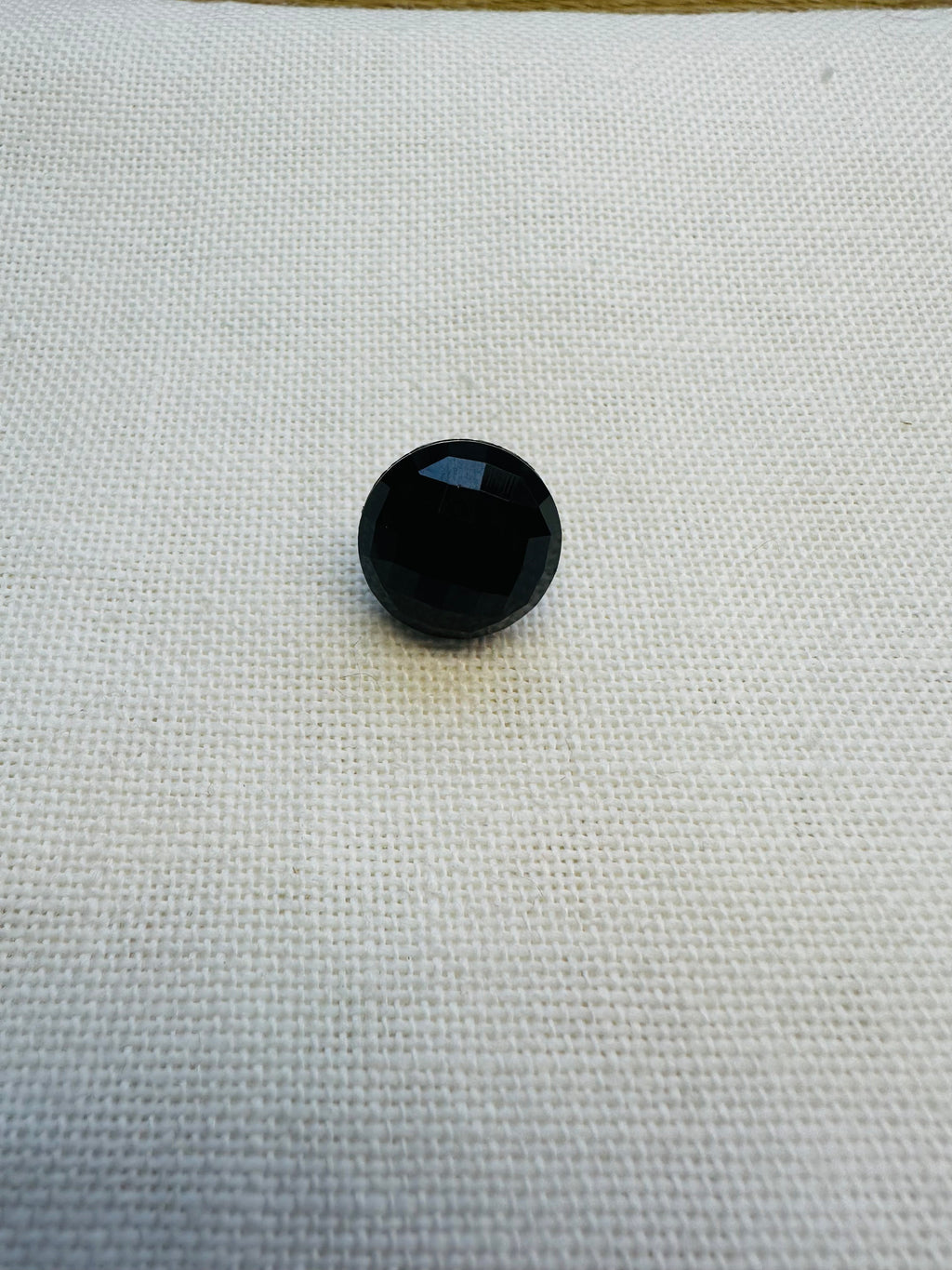 15mm Black Faceted Button – Sold Individually