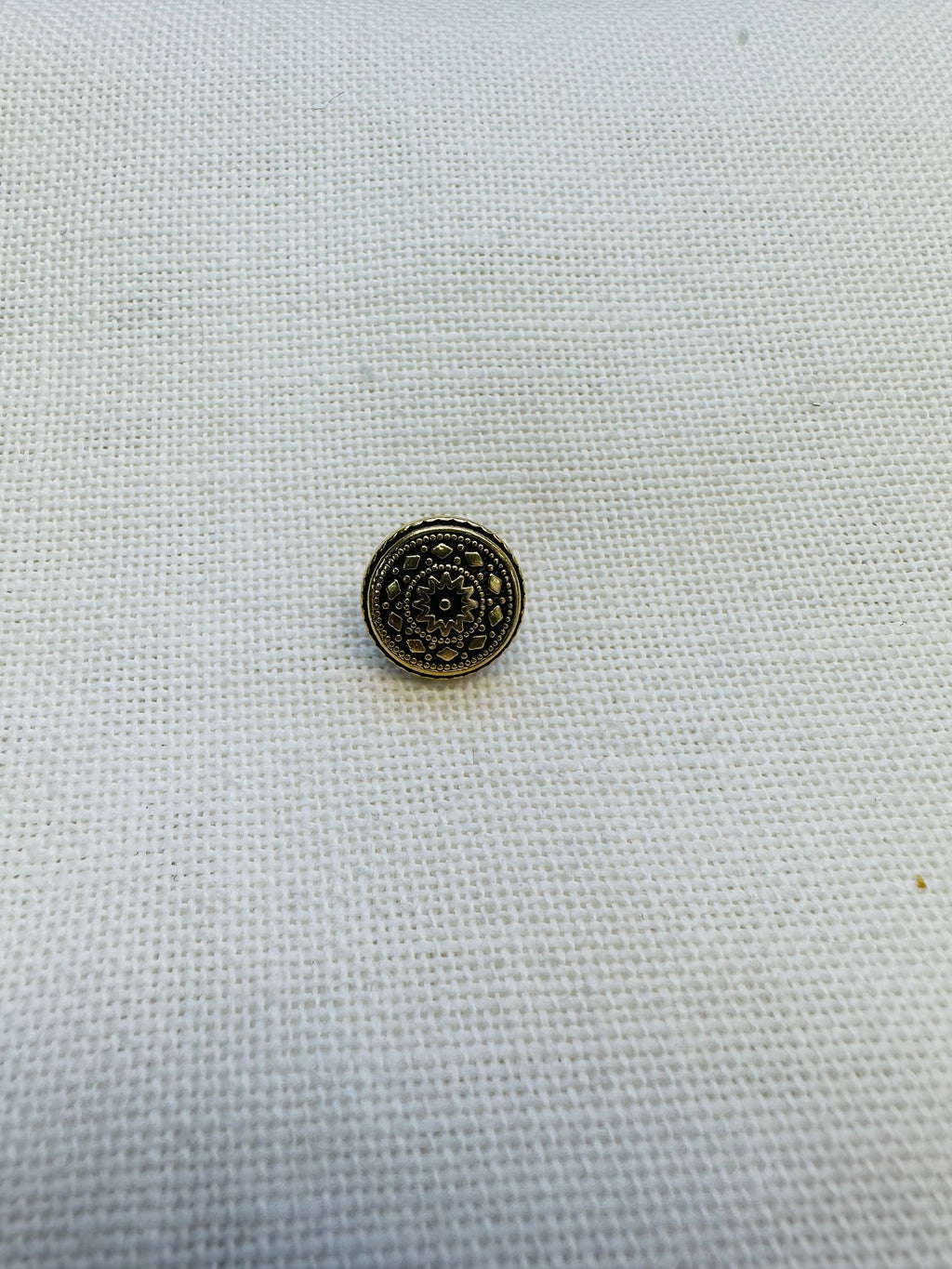 13mm Ornate Gold Tone Metal Button – Sold Individually