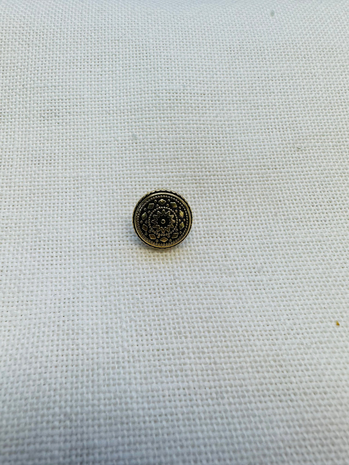 13mm Ornate Gold Tone Metal Button – Sold Individually