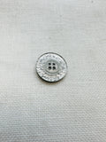 Silver Effect Textured Four-Hole Button – 21mm