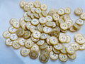 12.5mm Gold-Tone Flower Buttons – Pack of 100 | Clearance