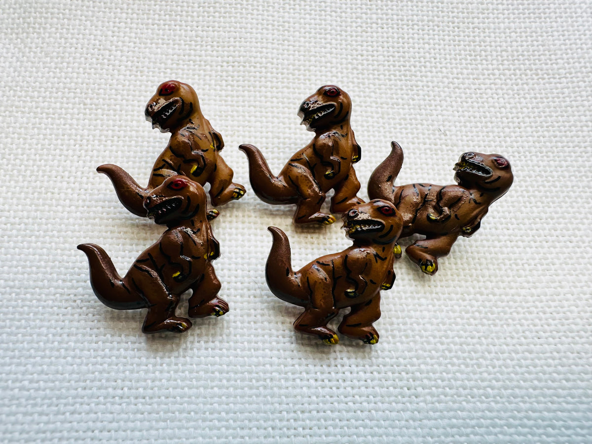 20mm Dinosaur Buttons by Dill, Pack of 5 – Last Chance Treasures