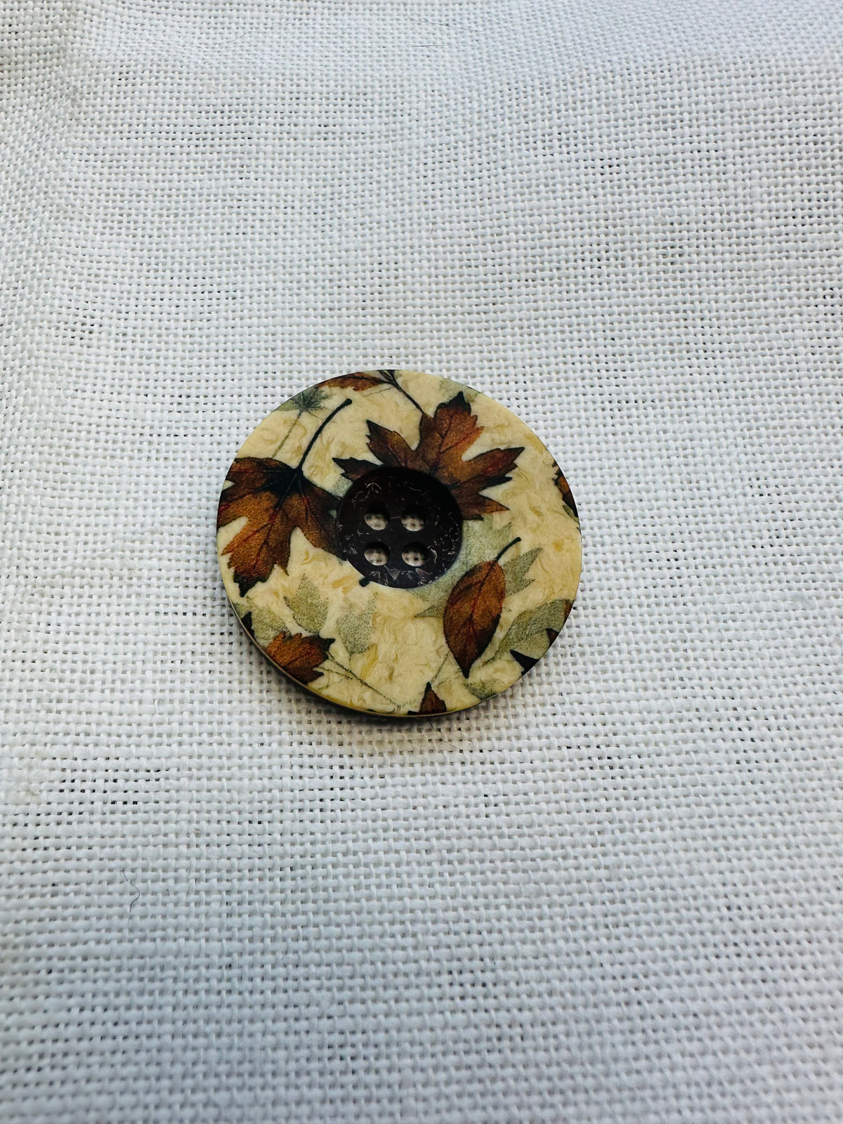 35mm Autumn Leaf Button