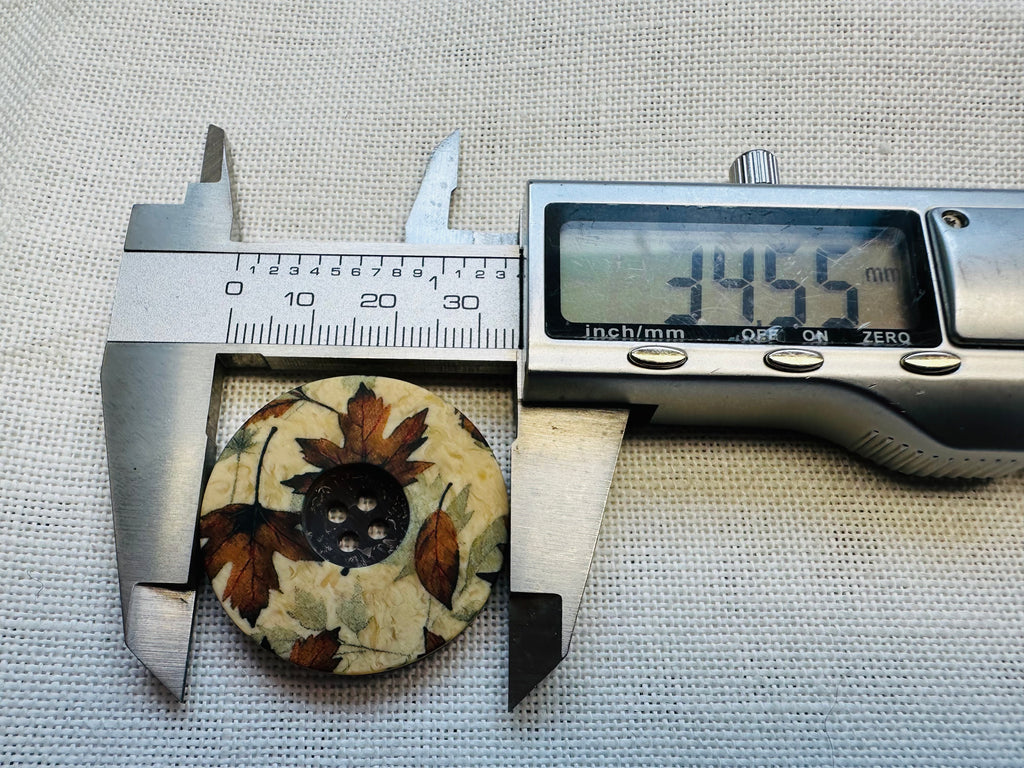 35mm Autumn Leaf Button