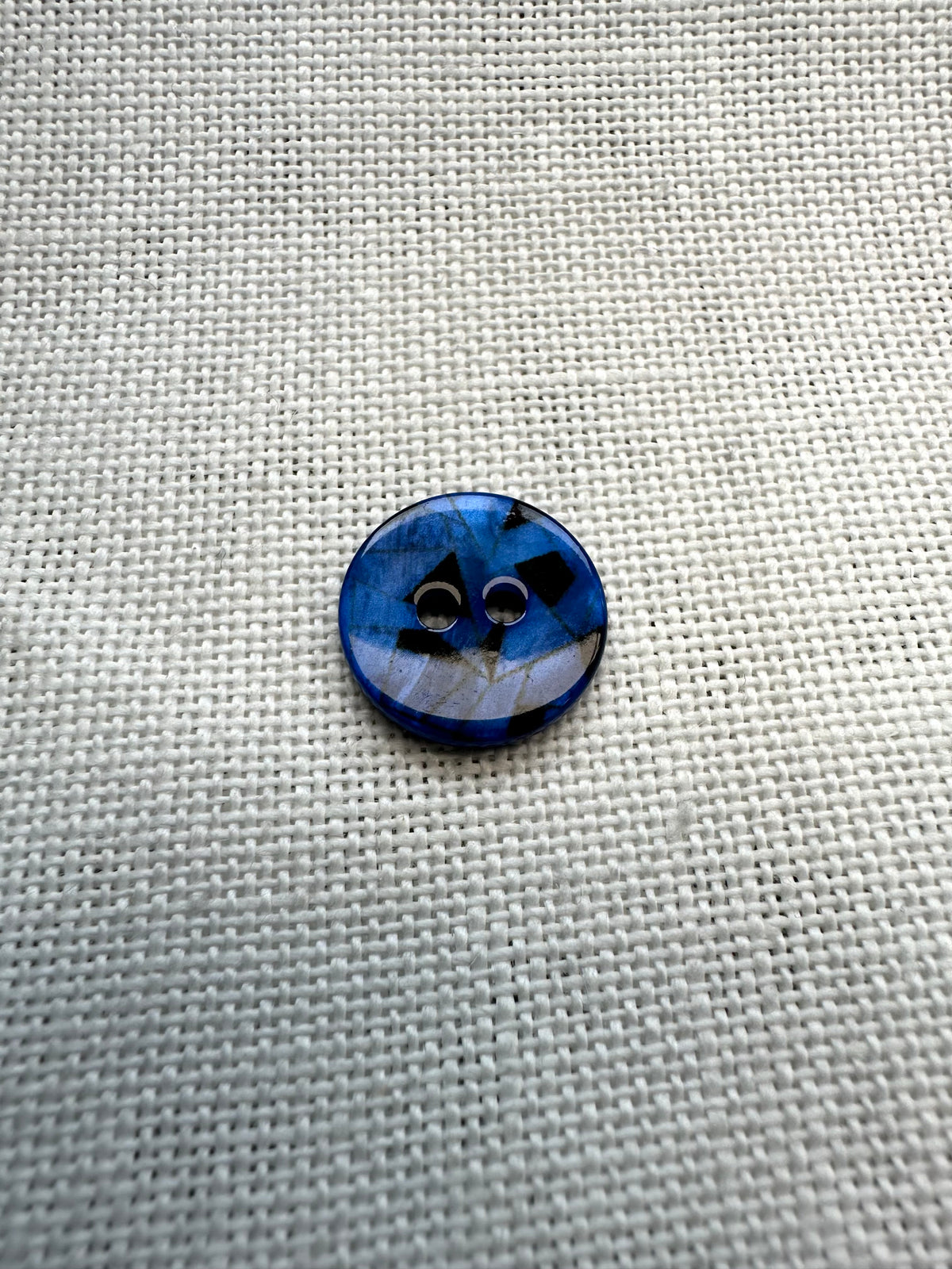 Blue and Black Buttons – 15mm – Seco Knopf
