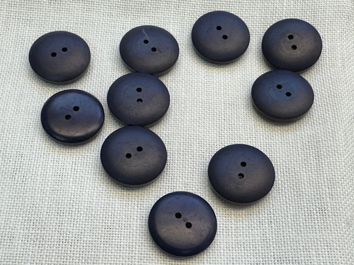 Navy Blue Textured Buttons 22mm – Set of 10 | Last Chance Treasure