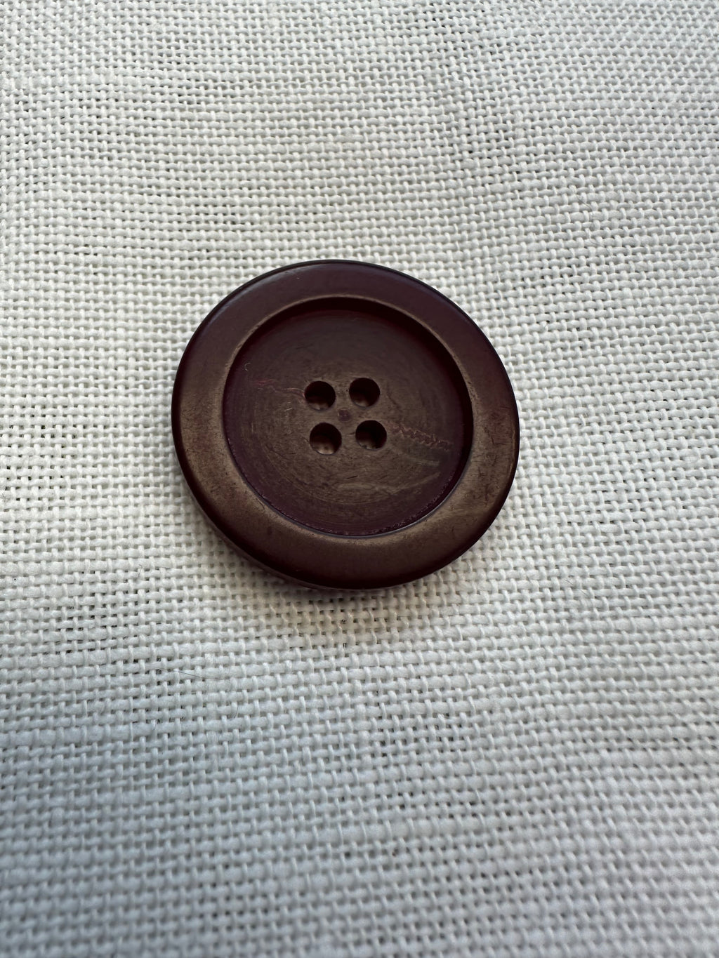 30mm Burgundy Hand-Dyed Button – Four-Hole Sew-Through