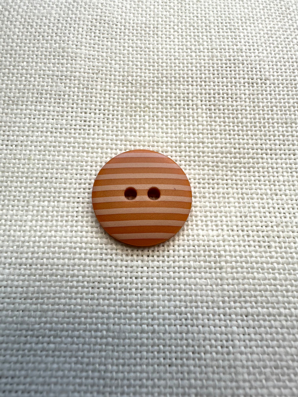18mm Orange & Cream Striped Button – Sold Individually