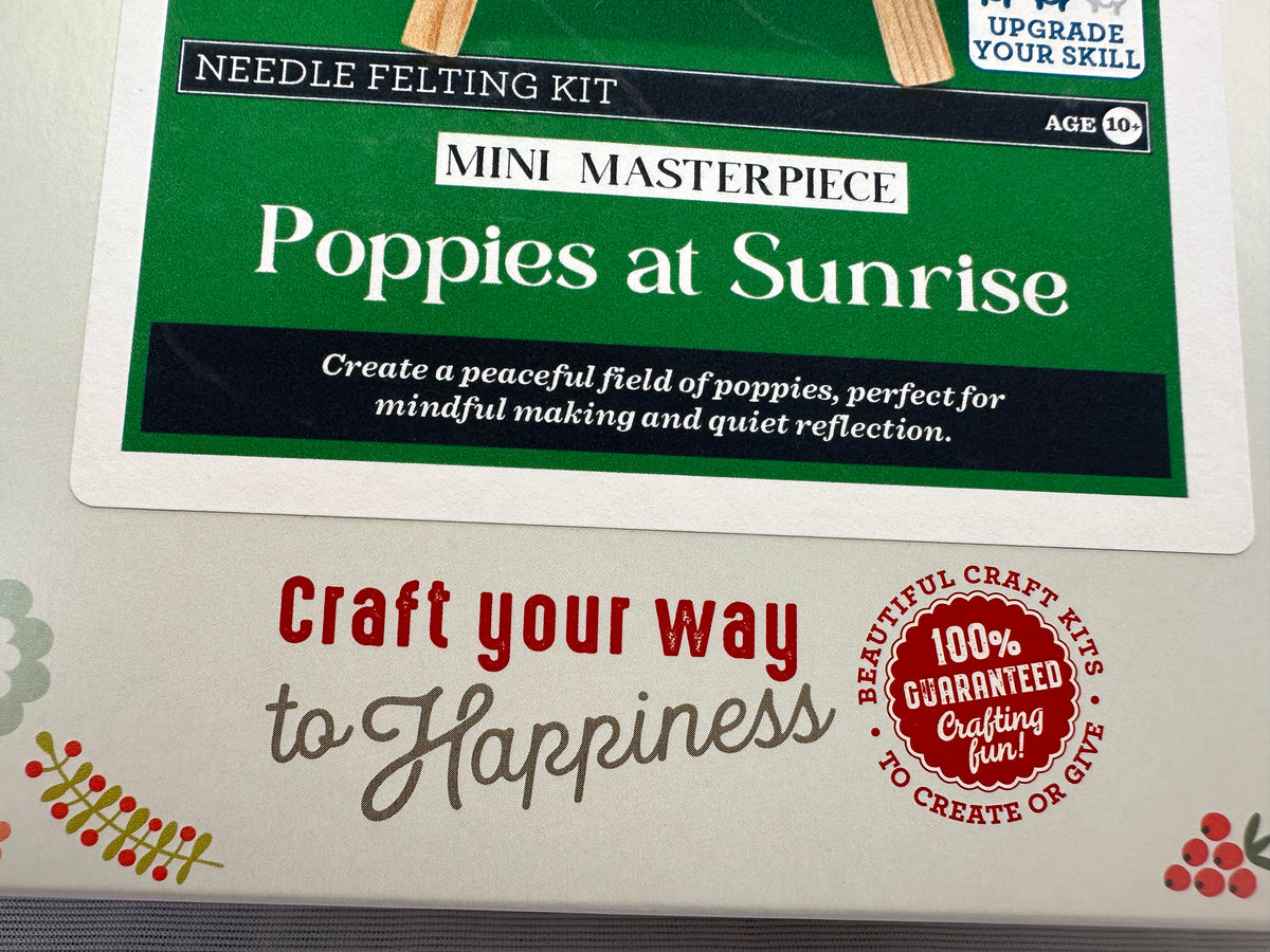 Poppies at Sunrise Needle Felting Kit – Mini Masterpiece by The Crafty Kit Company