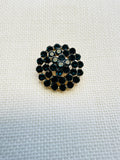Teal Glass Rhinestone Button – 19mm (30L) – Sold Individually