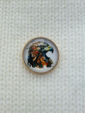 Golden Eagle Button 22mm glass and metal sold individually
