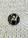 Steampunk angel button 22mm glass and metal sold individually