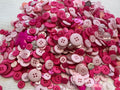 500g Pink Button Mix – Assorted Craft & Sewing Buttons – Contents Will Vary
