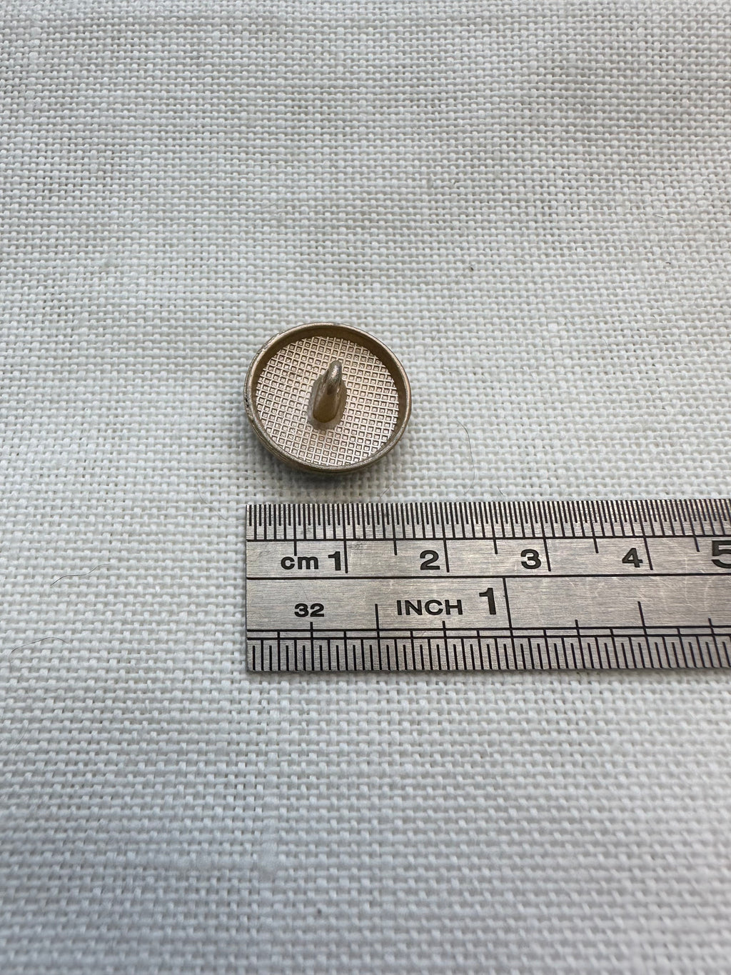 18mm Black & Matt Gold Tone Metal Button – Sold Individually