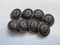 Last Chance Treasure – 23mm Antique Silver Effect Metal Buttons – Pack of 8