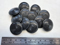 Last Chance Treasure – 28mm Black Plastic Buttons – Pack of 12
