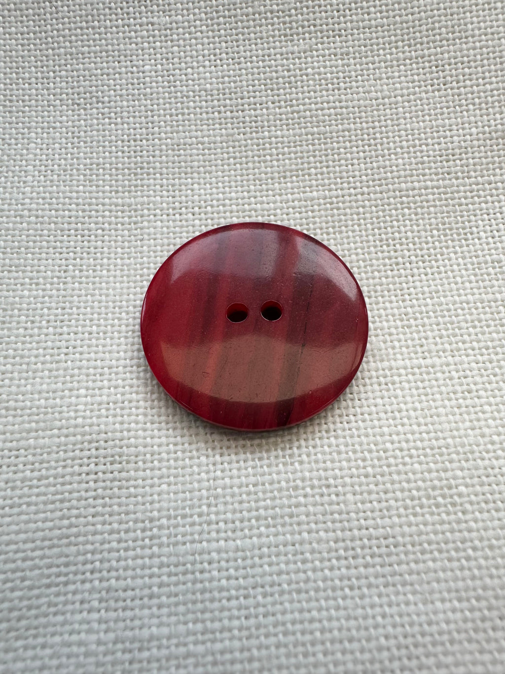 28mm Deep Red Marbled Button by Dill – Sold Individually – Coat & Cardigan Button