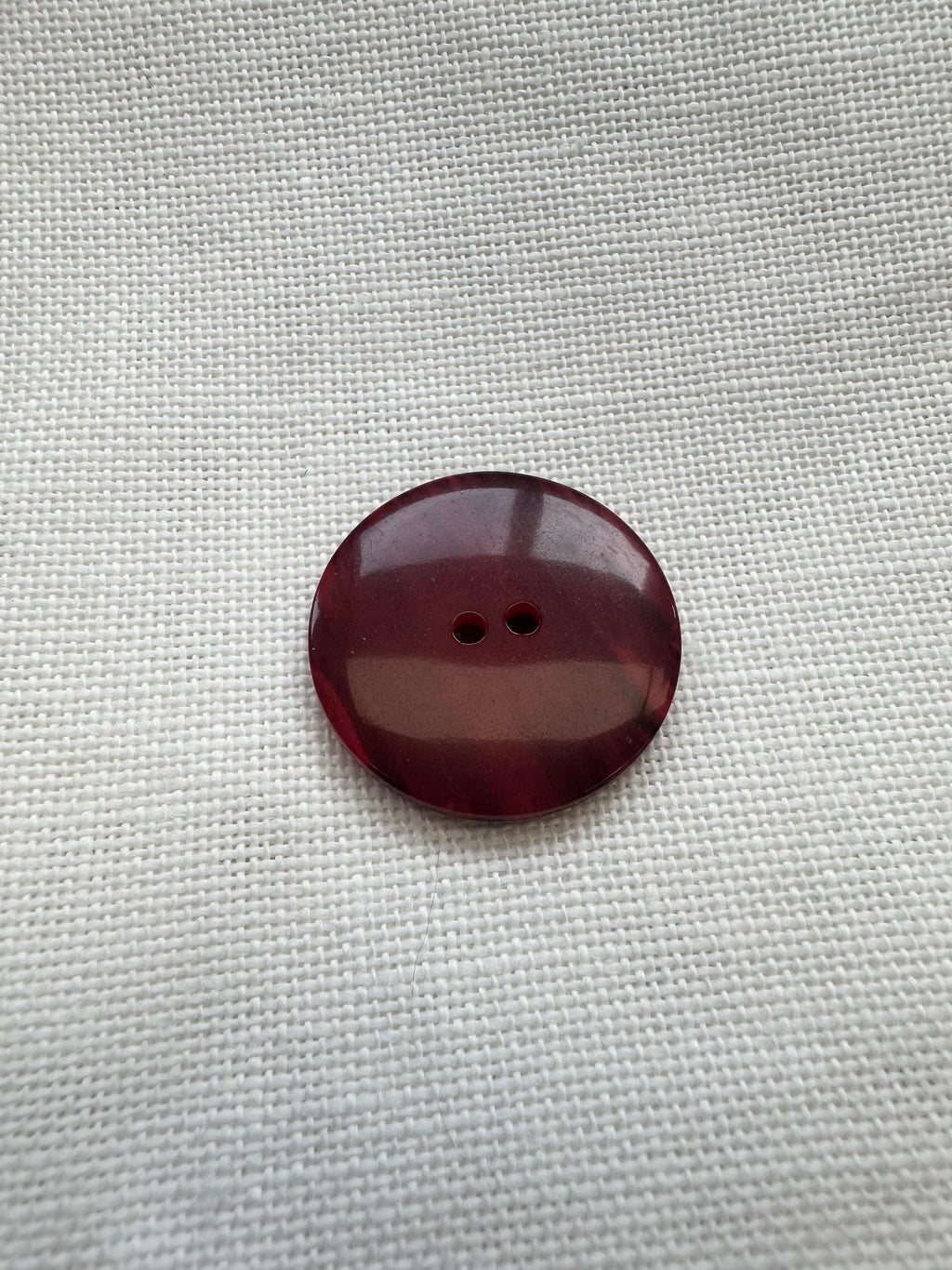 28mm Deep Red Marbled Button by Dill – Sold Individually – Coat & Cardigan Button