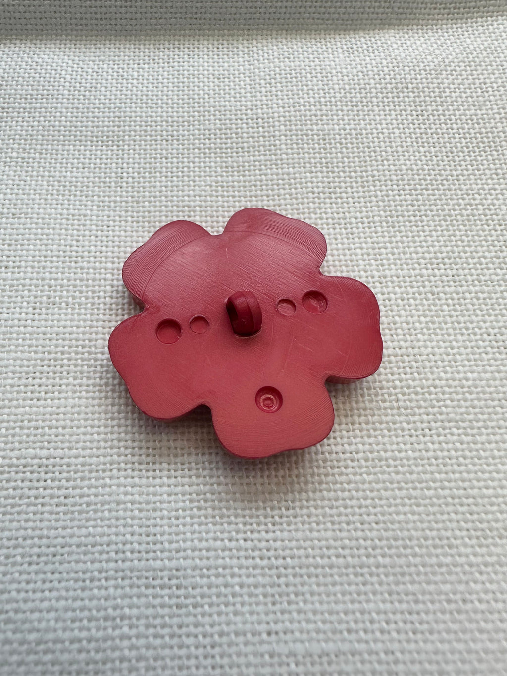 34mm Coral Red Flower Button – Decorative Statement Button – Sold Individually
