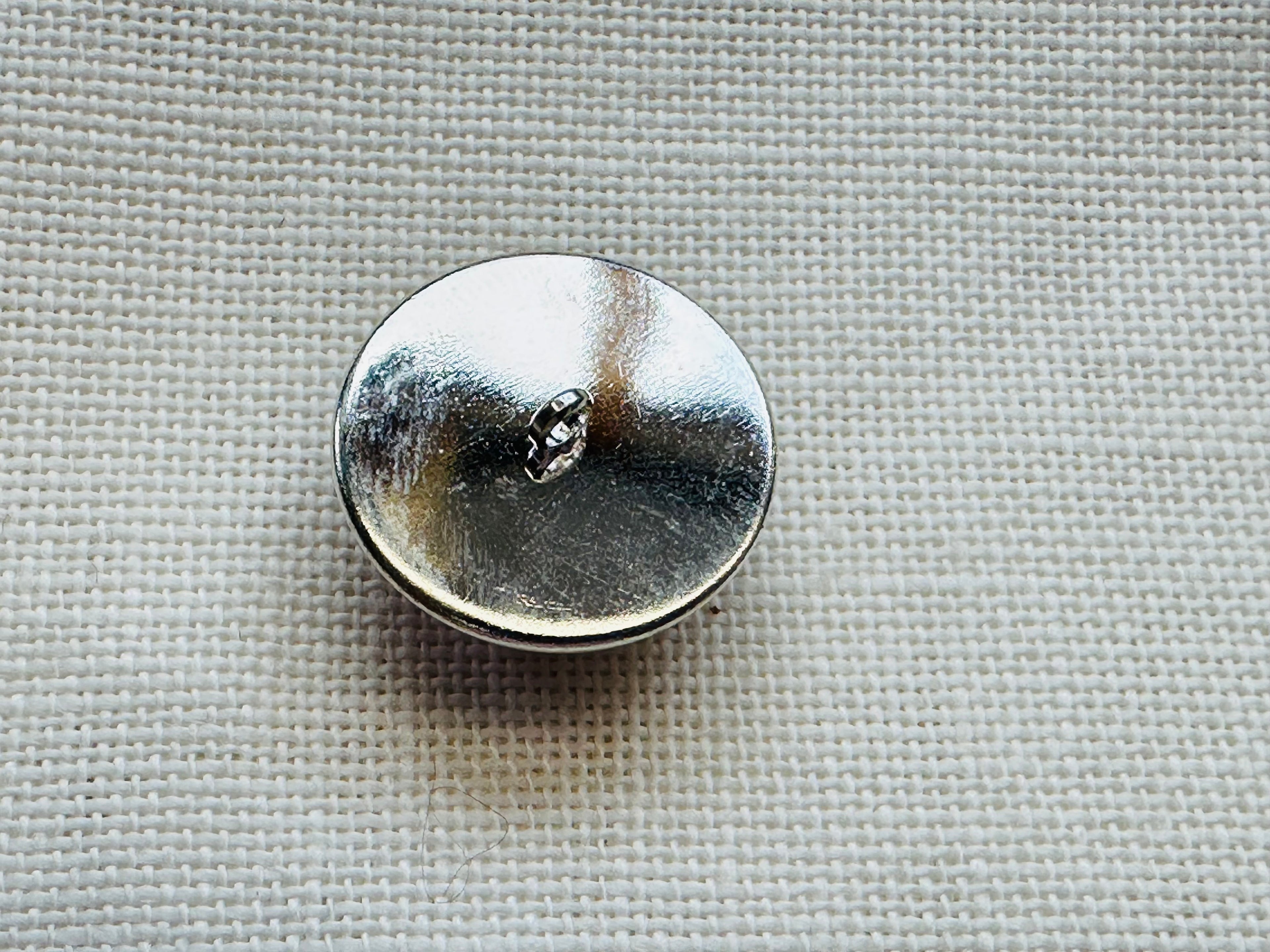 22mm Pressed Flower Glass & Metal Button – Sold Individually