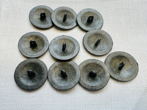 25mm Pewter Tone Metal Buttons – Pack of 10 | Last Chance Treasure