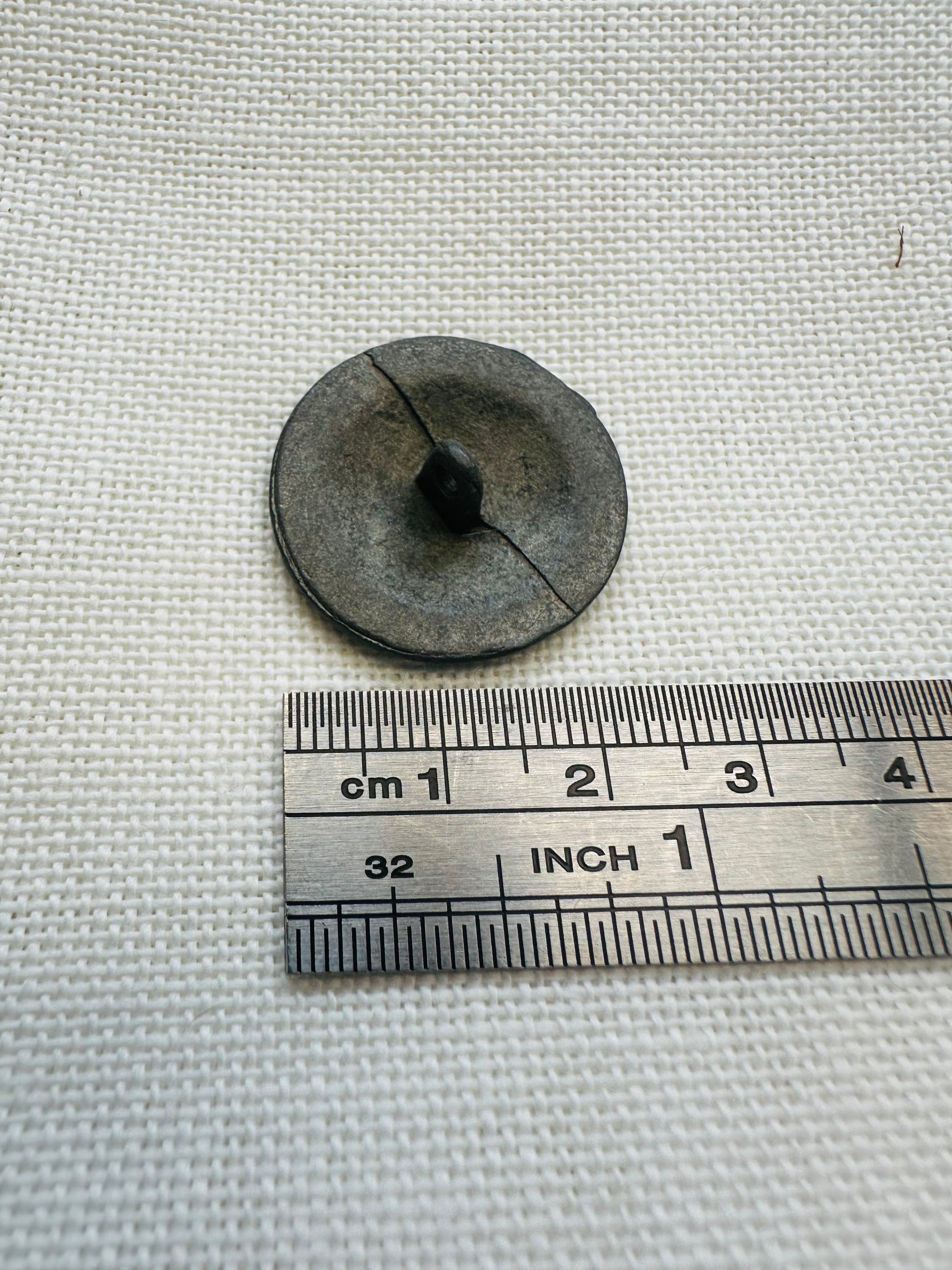 25mm Pewter Tone Metal Buttons – Pack of 10 | Last Chance Treasure