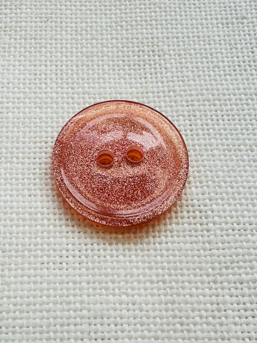 20mm Peach Shimmer Two Hole Button