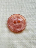 20mm Peach Shimmer Two Hole Button