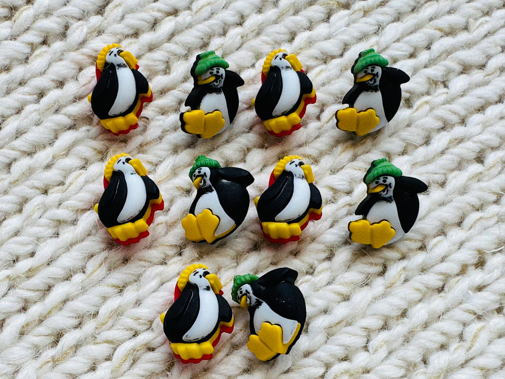 Buttons Galore Little Penguins Buttons – 12mm – Pack of 10