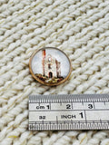 Cornish Engine House Glass & Metal Button – Hand Assembled in Our Cornish Studio