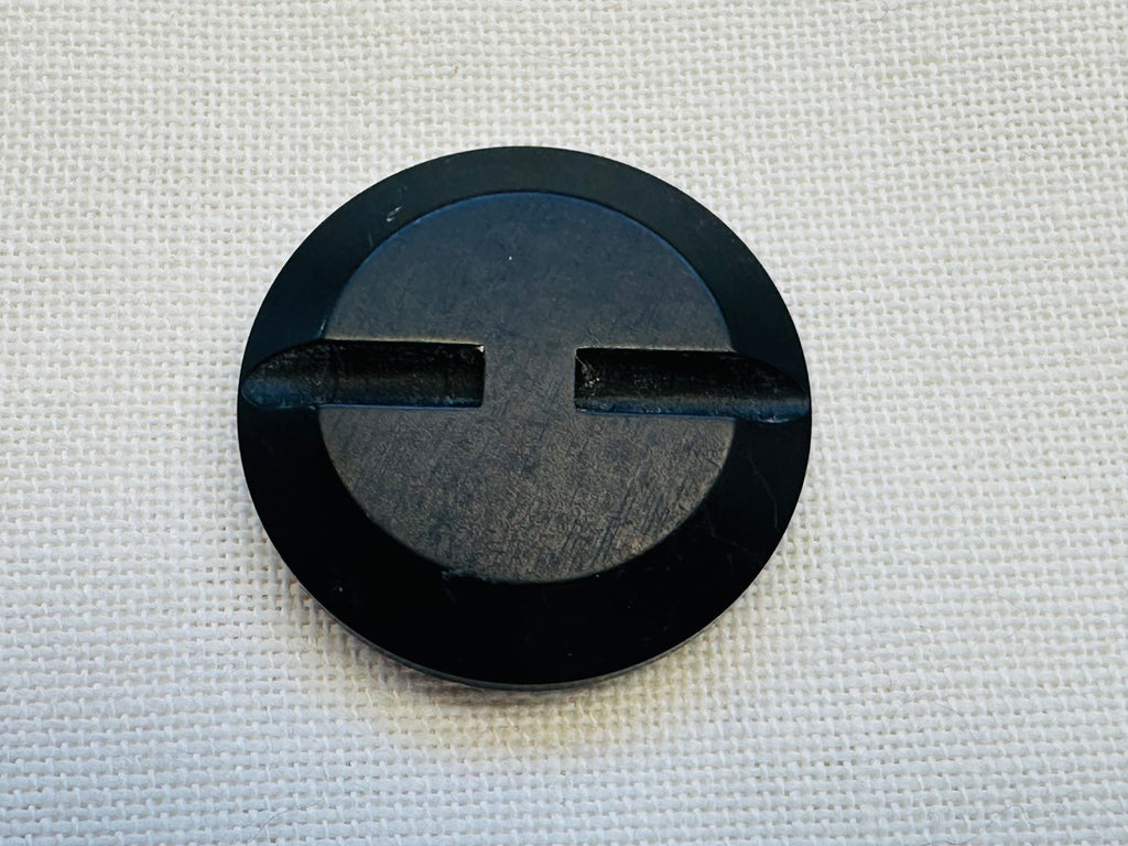 38mm Black Textured Coat Button – Large Flat Shank Jacket Button – Sold Individually