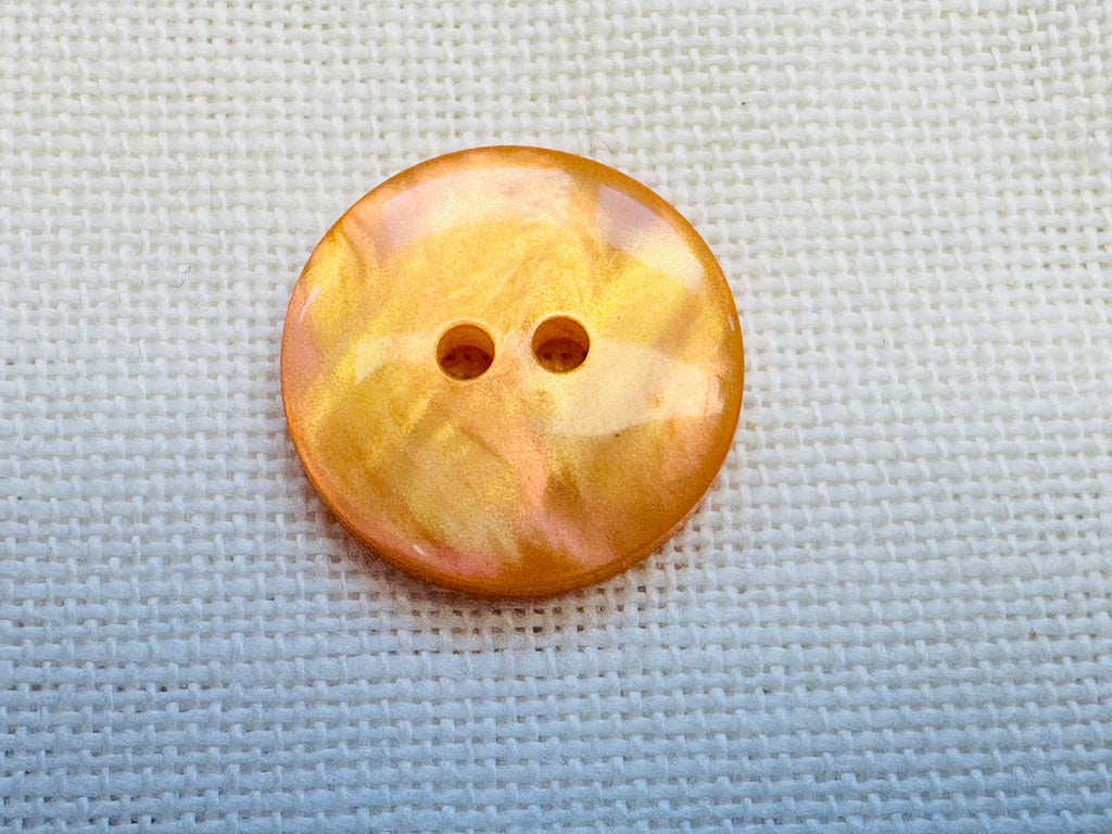 20mm Orange Pearl Marbled 2 Hole Button – Sewing & Knitting Button