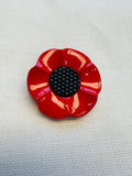 Large Red Poppy Flower Button – 36mm – Coat, Jacket & Craft Button