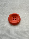 27mm Orange Square 4 Hole Button – Coat, Jacket & Cardigan Button – Sold Individually