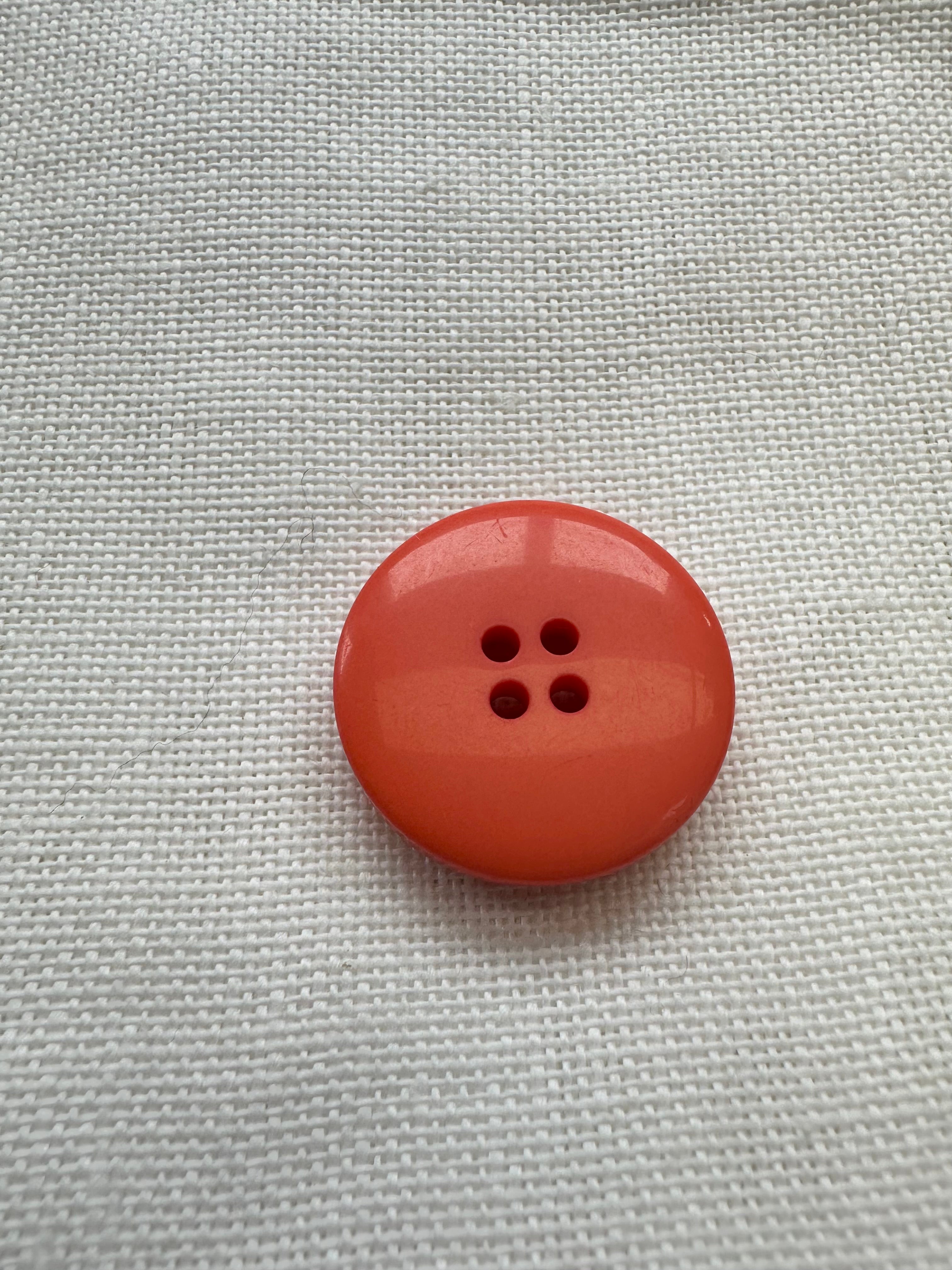 27mm Orange Square 4 Hole Button – Coat, Jacket & Cardigan Button – Sold Individually