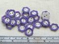 15mm Purple & White Flower Buttons – Pack of 24 | Last Chance