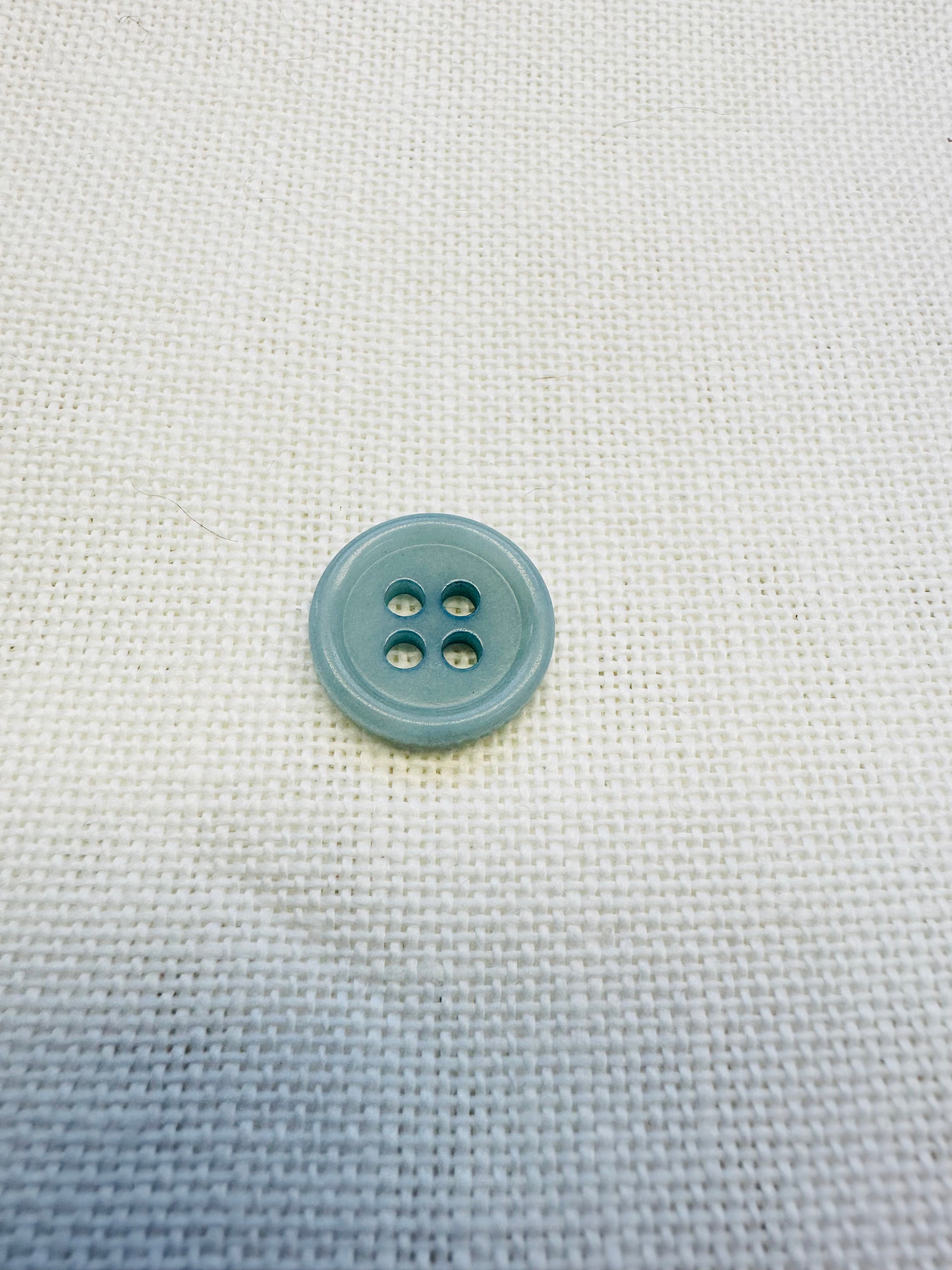 Hand Dyed Aqua Blue Buttons – 15mm Four Hole – Matching 20mm Available