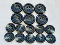 Black Mottled Jacket Buttons – Matching 23mm & 18mm Set