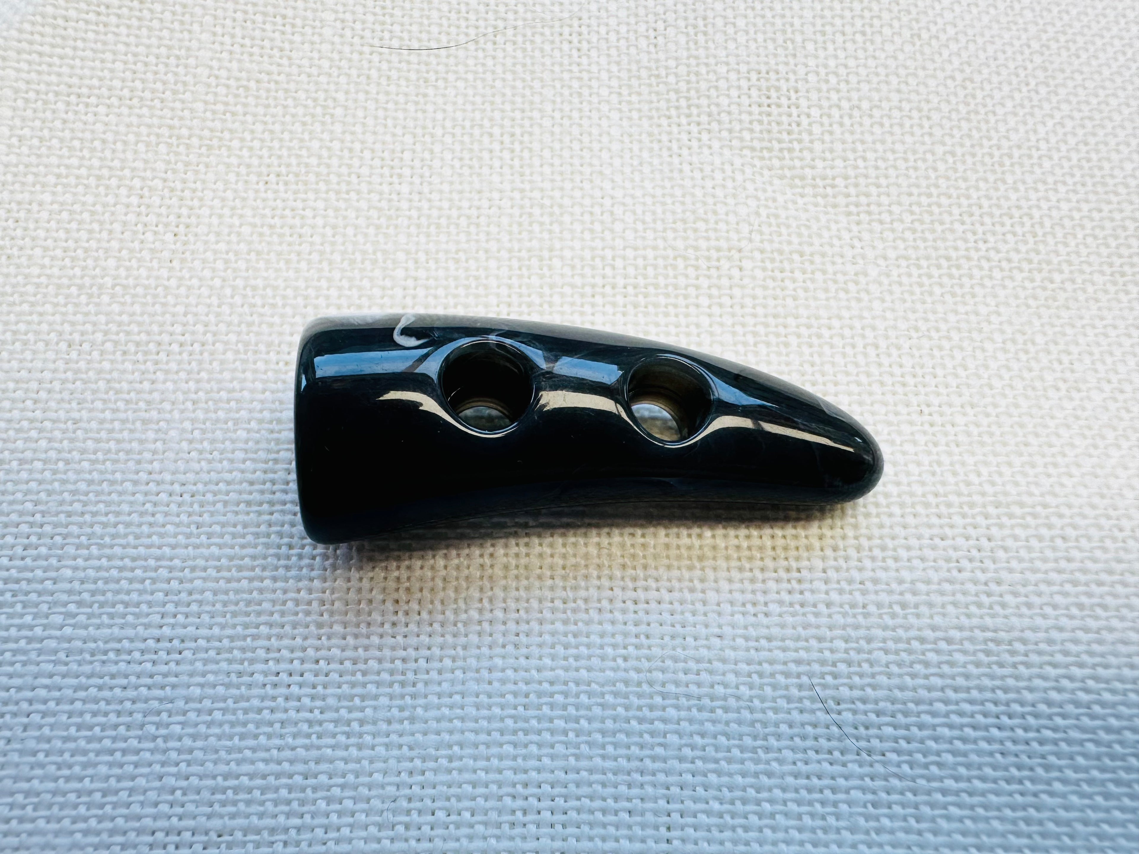 Charcoal Grey Toggle Button – 44mm – Glossy Plastic – Sold Individually