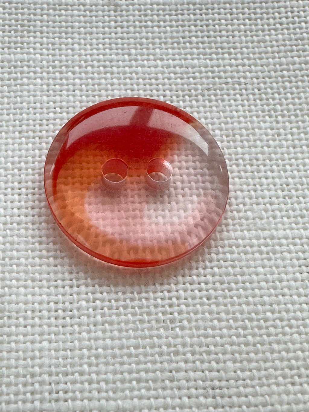 23mm Red & Amber Transparent Patterned Button – 36L 7/8 Inch